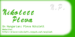 nikolett pleva business card